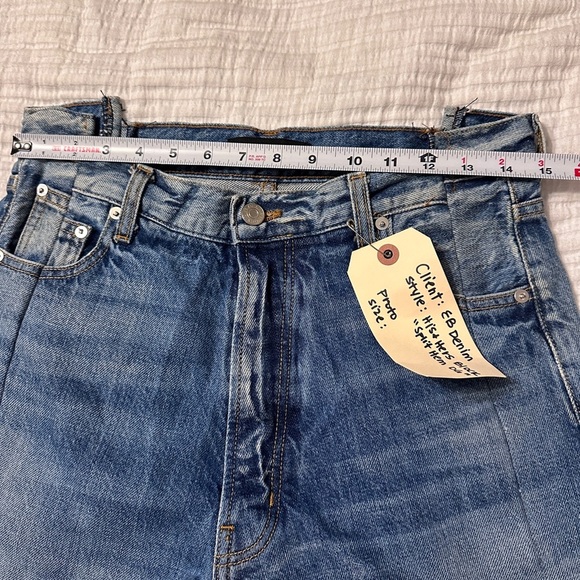 EB Denim His & Hers Block Split Hem Jeans - Measures 30 No Size Tag - Picture 15 of 15